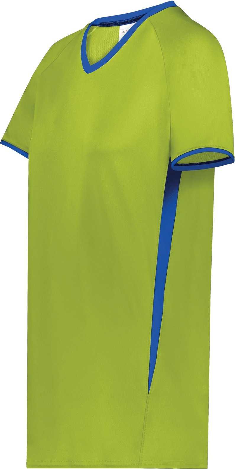 Augusta 6915 Ladies Cutter+ V-Neck Jersey - Lime Royal - HIT a Double