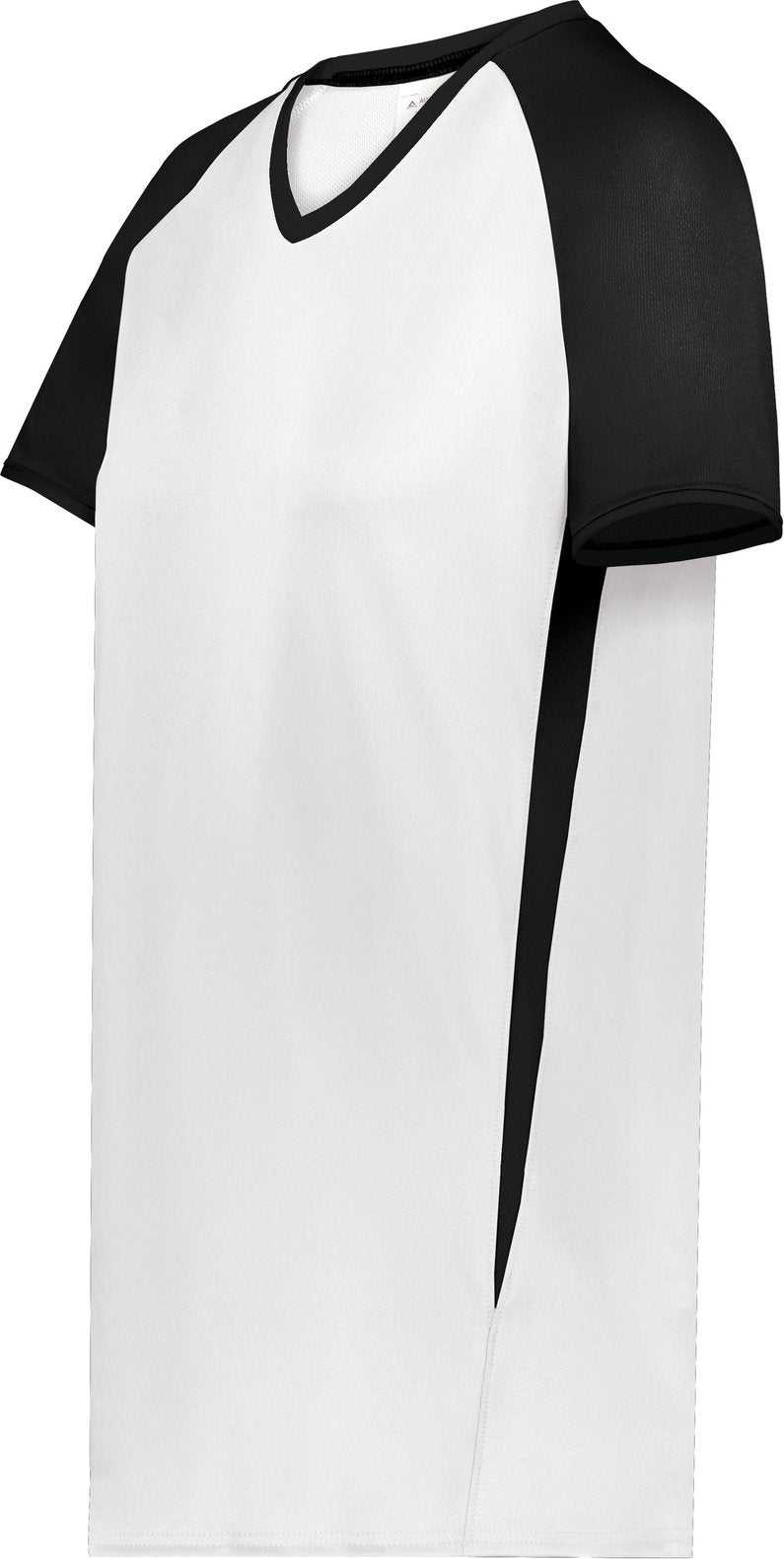 Augusta 6915 Ladies Cutter+ V-Neck Jersey - White Black - HIT a Double