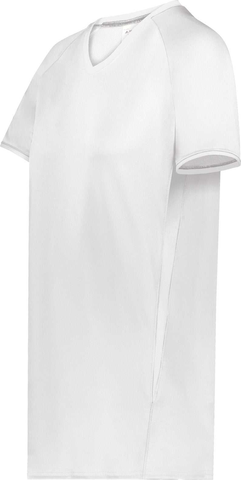 Augusta 6915 Ladies Cutter+ V-Neck Jersey - White - HIT a Double
