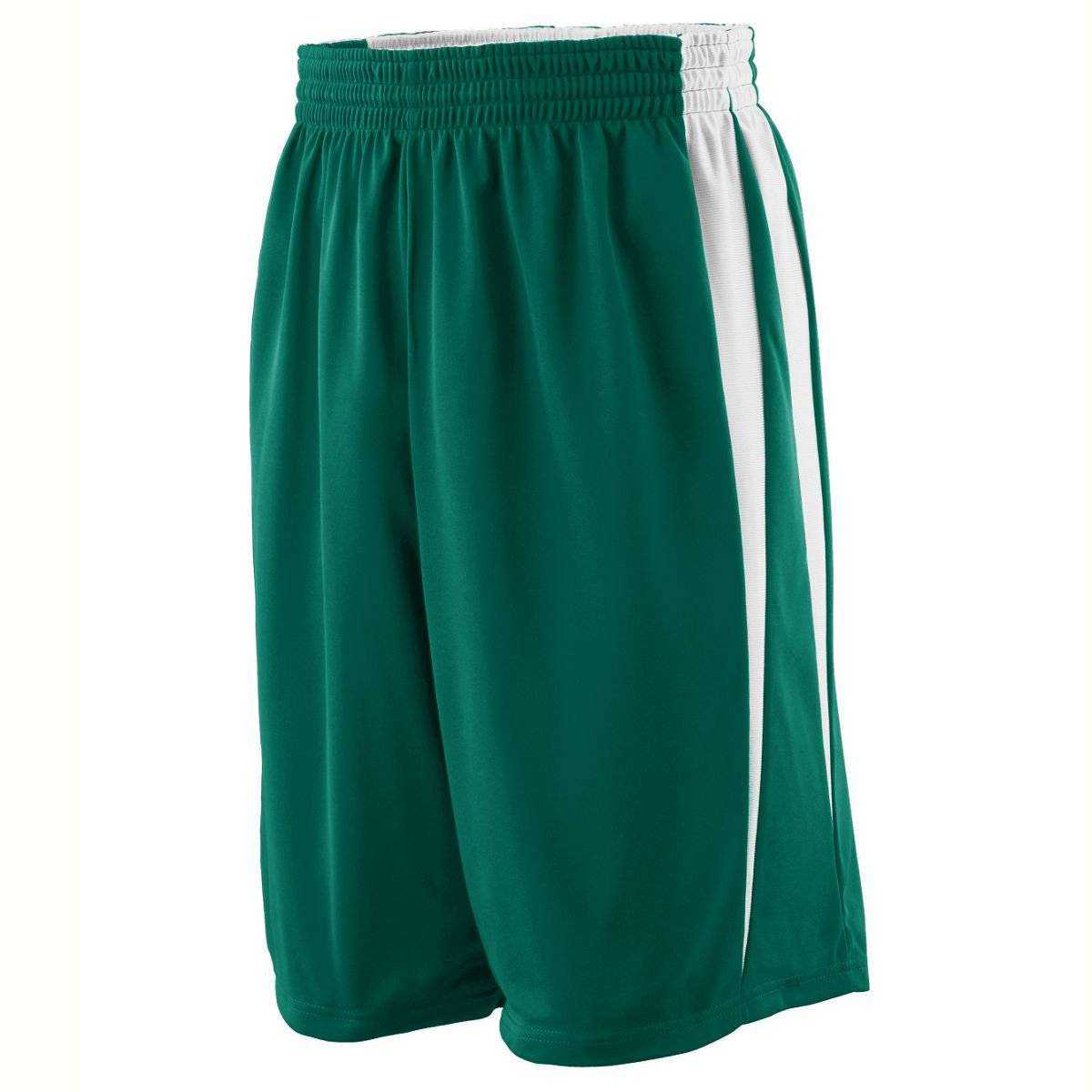 Augusta 691 Reversible Wicking Game Short - Forest White - HIT a Double