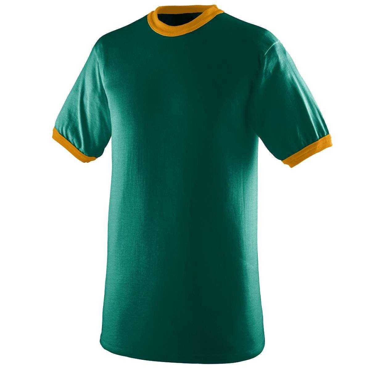 Augusta 710 Ringer T-Shirt - Forest Gold - HIT a Double