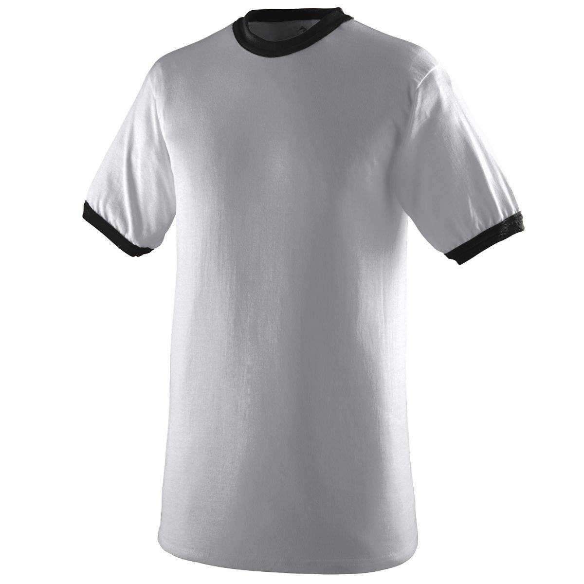 Augusta 710 Ringer T-Shirt - Light Gray Black - HIT a Double