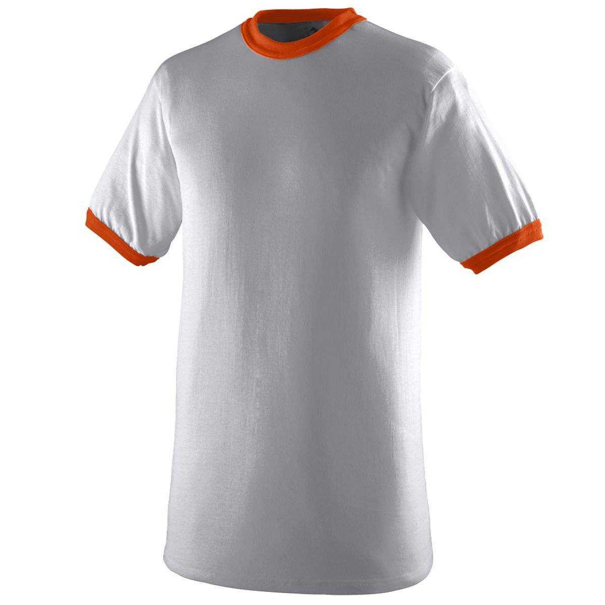 Augusta 710 Ringer T-Shirt - Light Gray Orange - HIT a Double