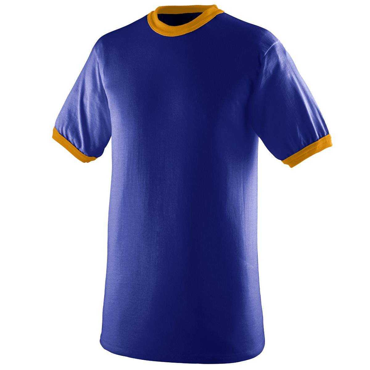 Augusta 710 Ringer T-Shirt - Purple Gold - HIT a Double