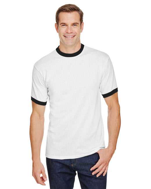 Augusta 711 Youth-Ringer T-Shirt - White Black - HIT a Double