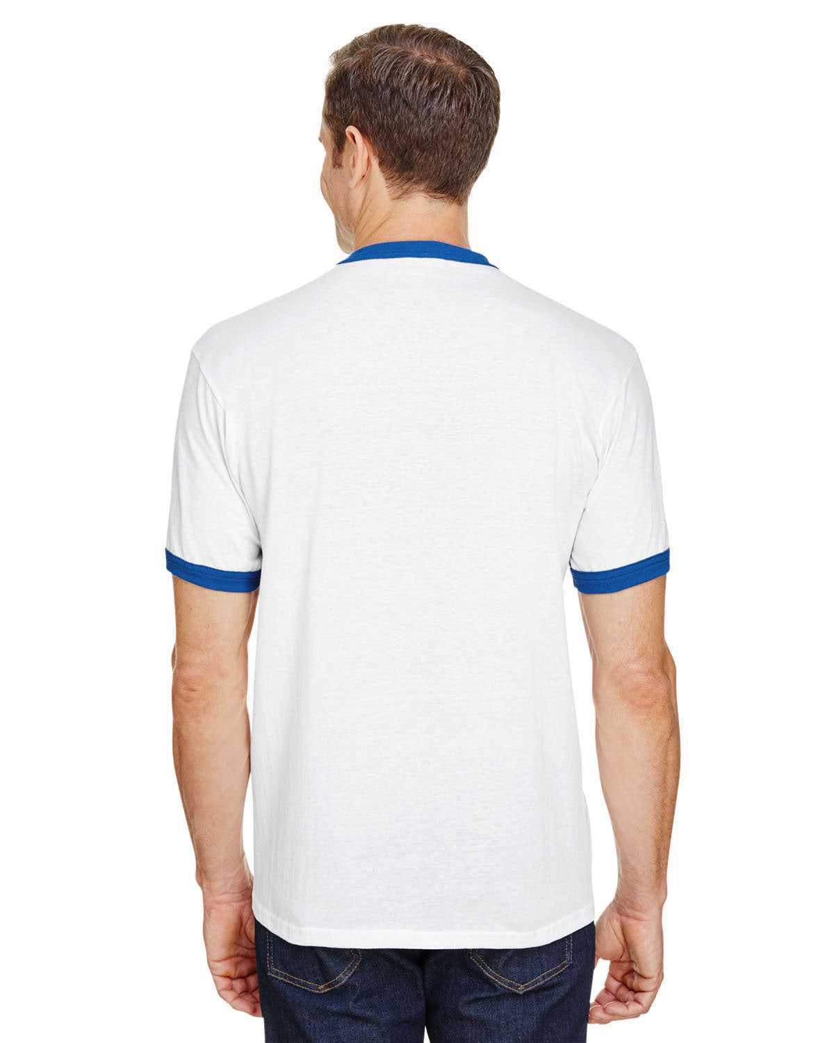 Augusta 711 Youth-Ringer T-Shirt - White Royal - HIT a Double