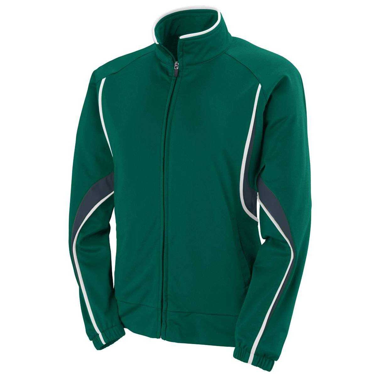 Augusta 7712 Ladies Rival Jacket - Forest Dark Gray White - HIT a Double