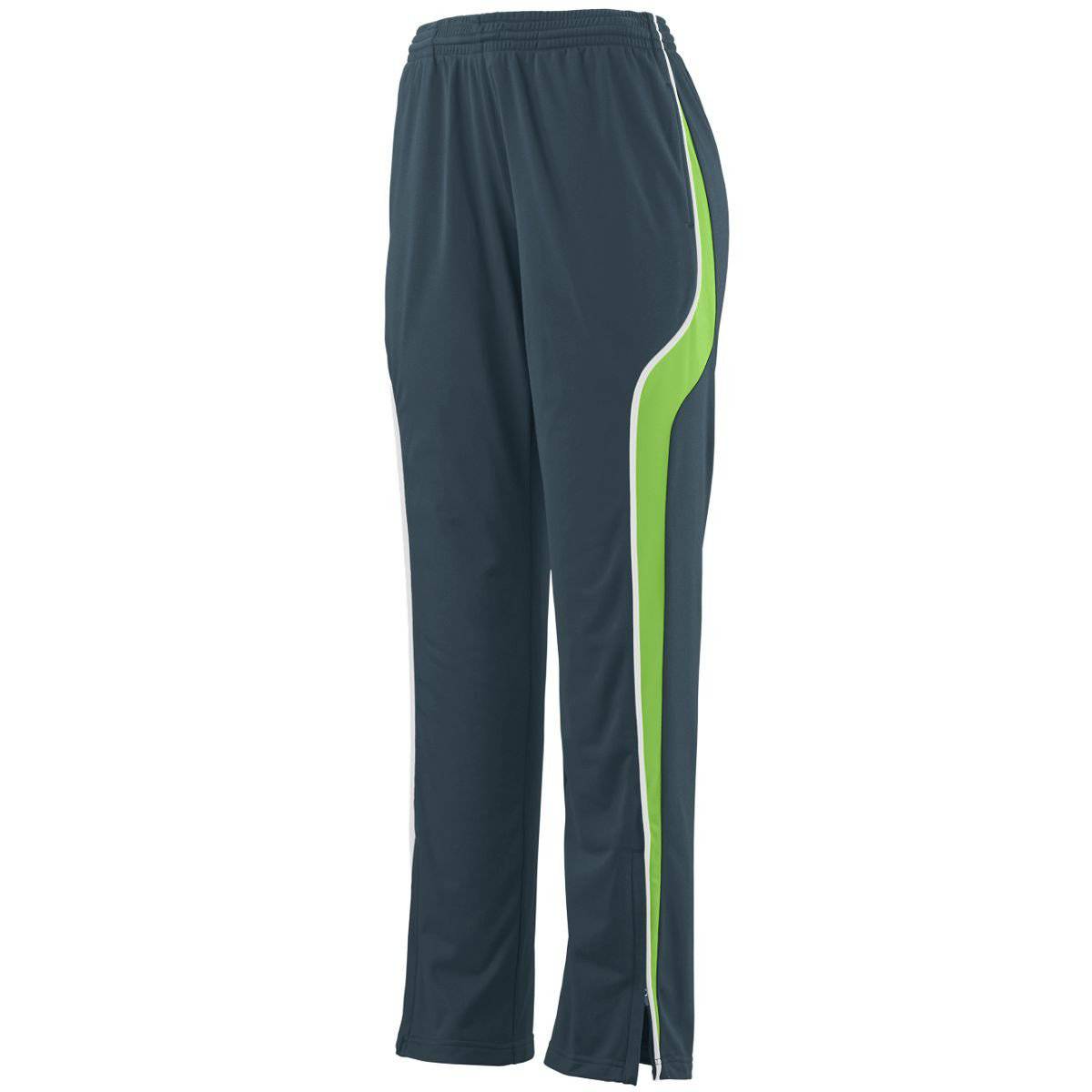 Augusta 7716 Ladies Rival Pant - Dark Gray Lime White - HIT a Double