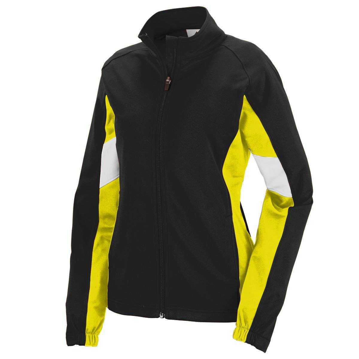Augusta 7724 Ladies Tour De Force Jacket - Black Yellow White - HIT a Double