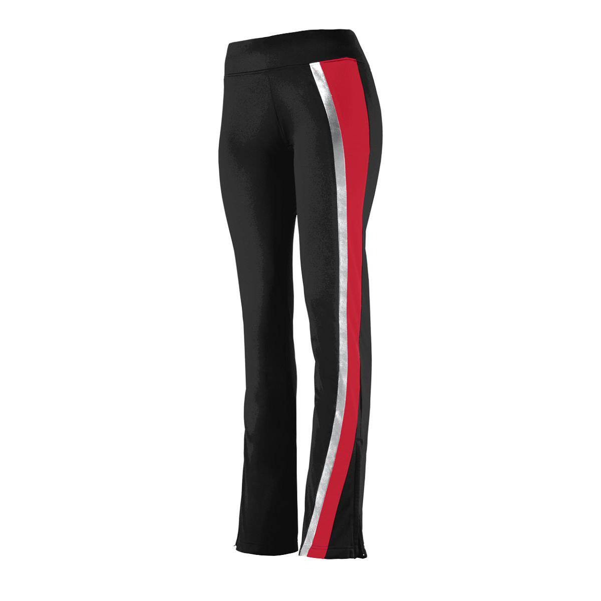 Augusta 7737 Ladies Aurora Pant - Black Red Light Gray - HIT a Double