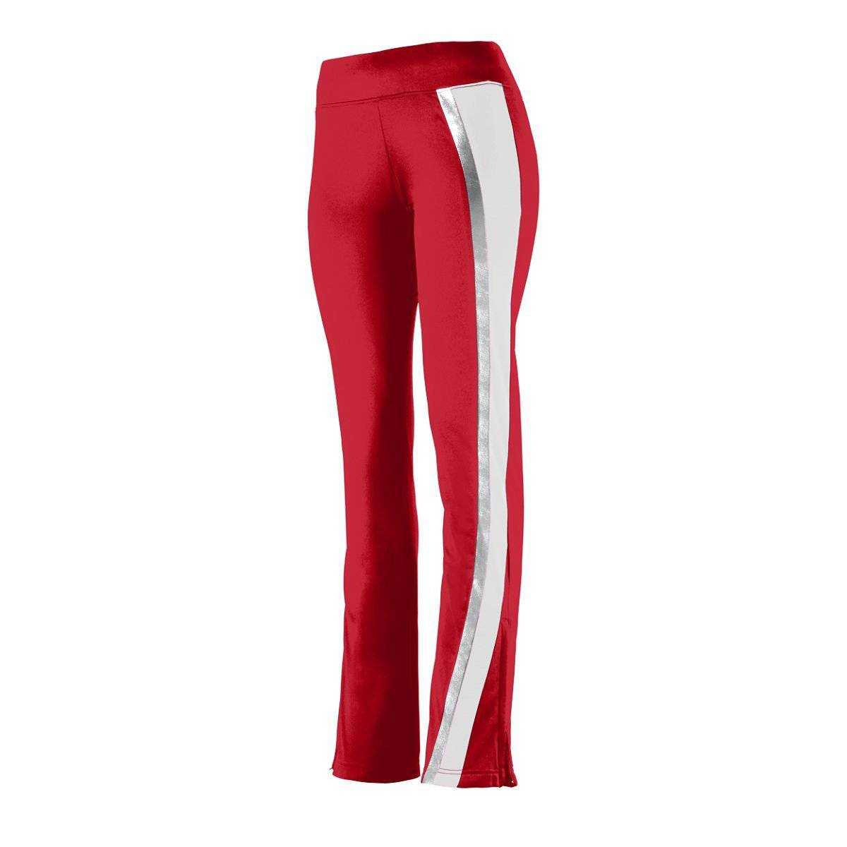 Augusta 7737 Ladies Aurora Pant - Red White Light Gray - HIT a Double