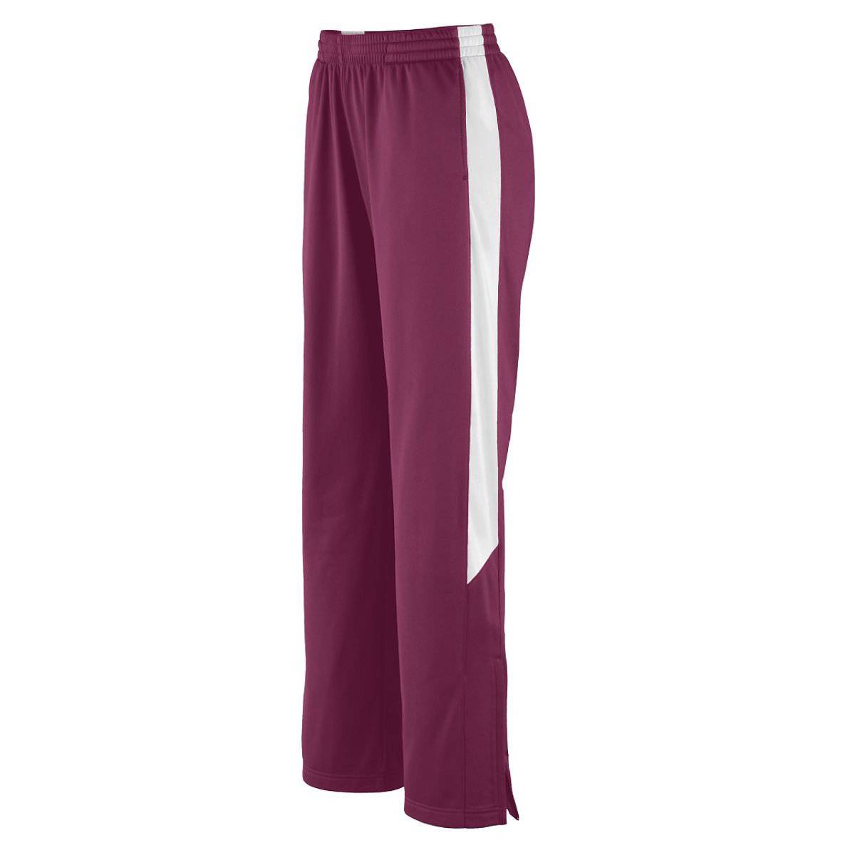Augusta 7752 Ladies Medalist Pant - Maroon White - HIT a Double
