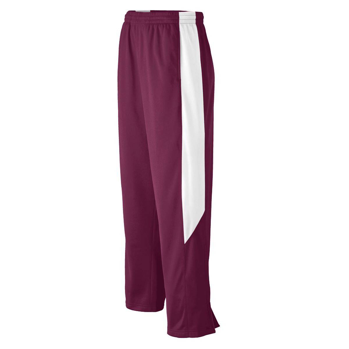 Augusta 7756 Medalist Pant - Youth - Maroon White - HIT a Double