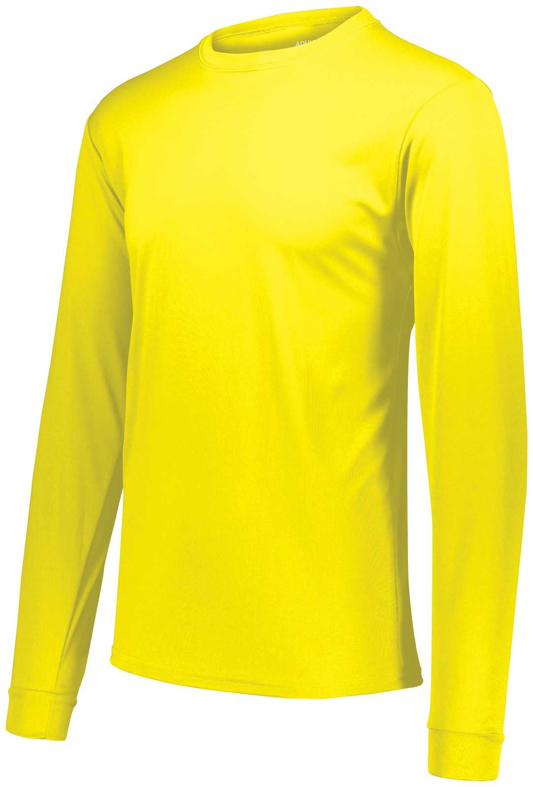 Augusta 788 NexGen Wicking Long Sleeve Tee - Safety Yellow - HIT a Double