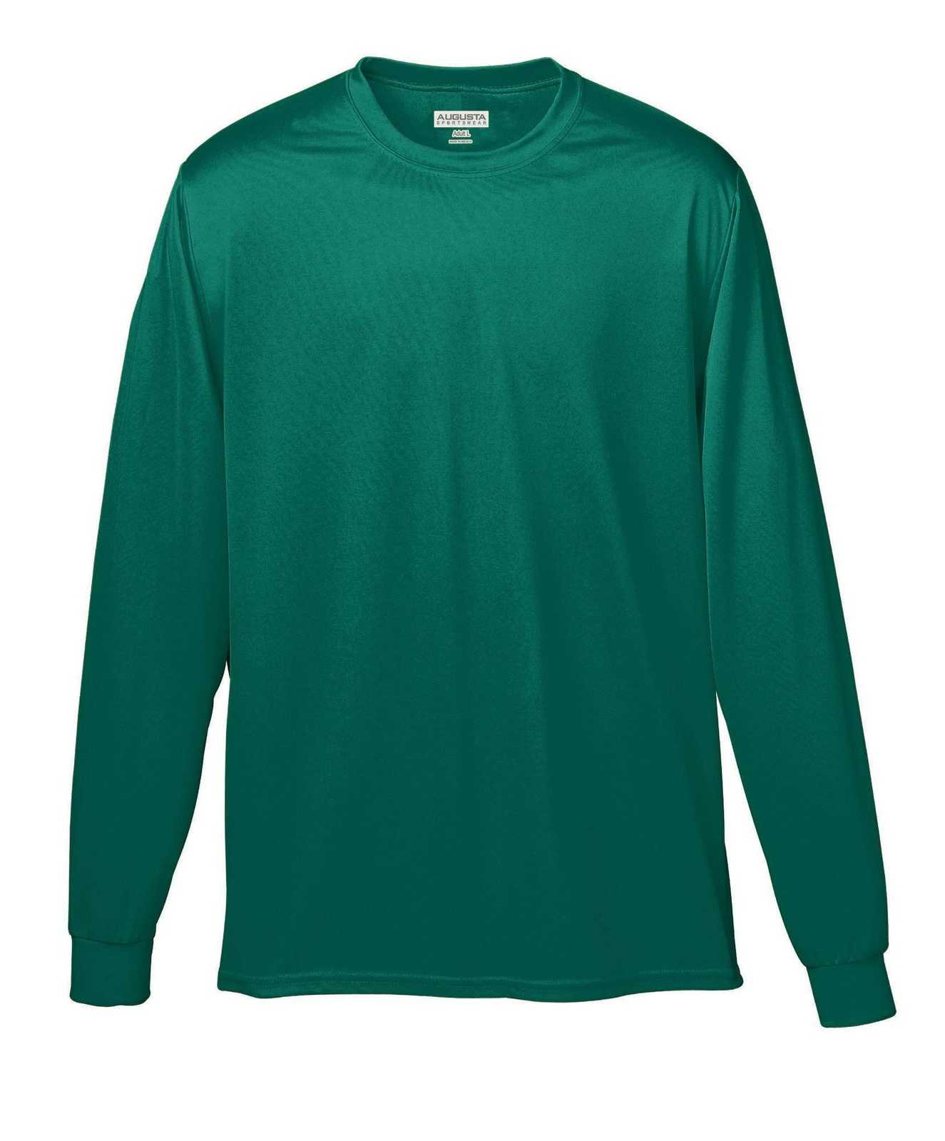 Augusta 788 Wicking Long Sleeve T-Shirt - Dark Green - HIT a Double
