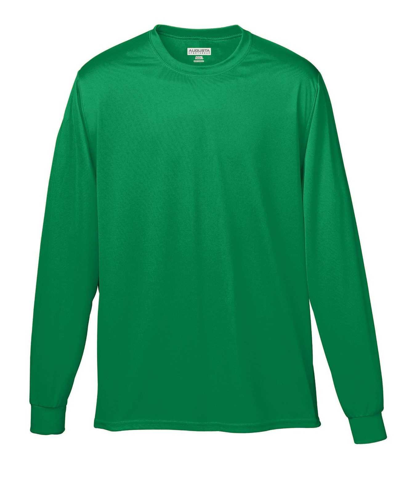 Augusta 788 Wicking Long Sleeve T-Shirt - Kelly - HIT a Double