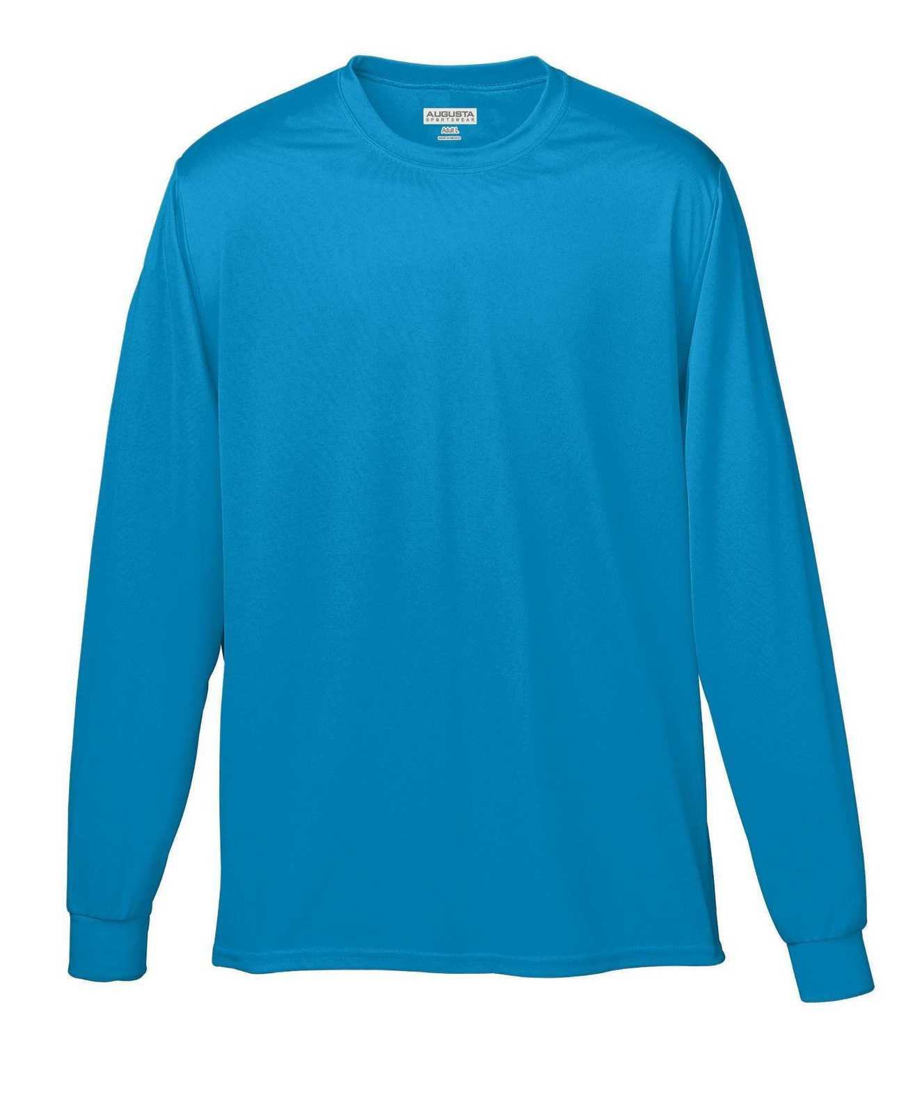 Augusta 788 Wicking Long Sleeve T-Shirt - Power Blue - HIT a Double