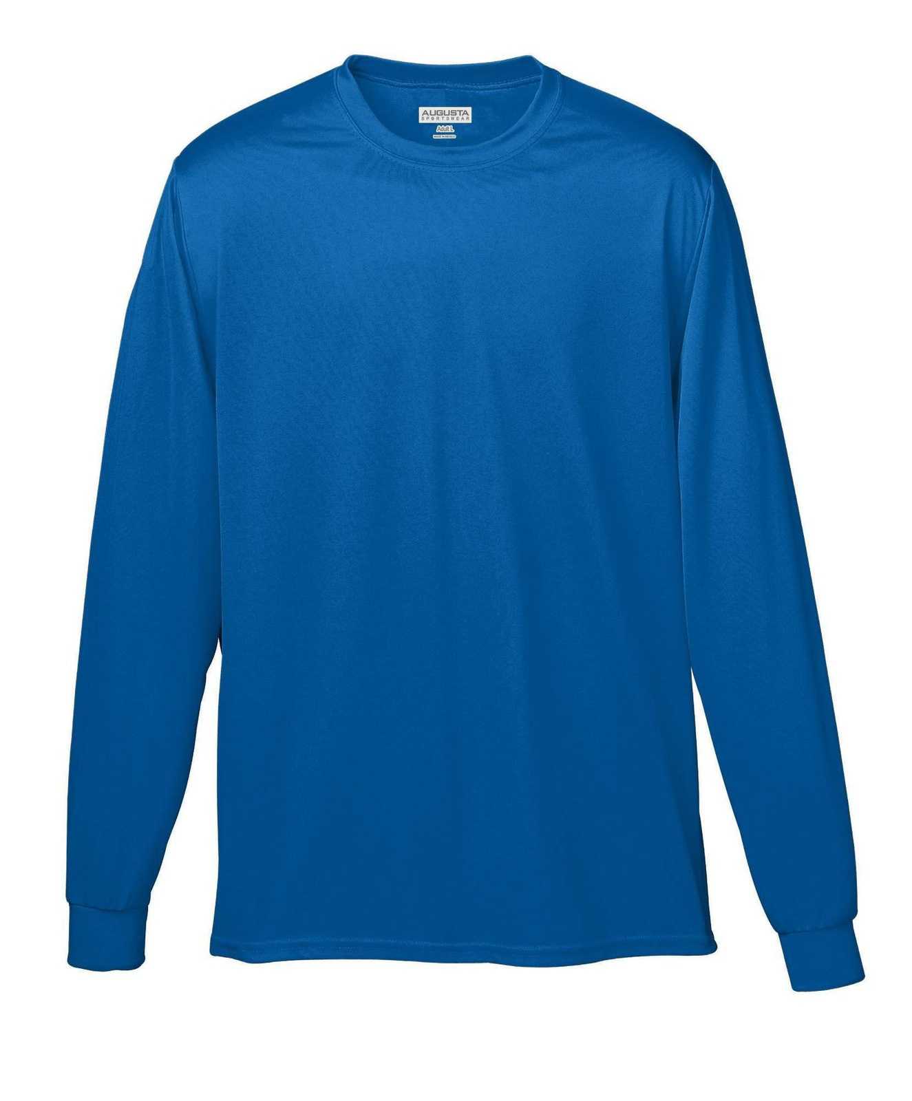 Augusta 788 Wicking Long Sleeve T-Shirt - Royal - HIT a Double