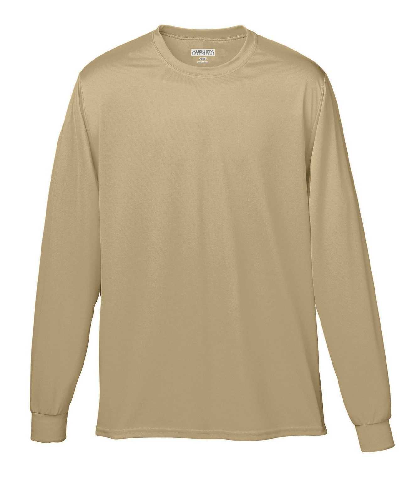 Augusta 788 Wicking Long Sleeve T-Shirt - Vegas Gold - HIT a Double