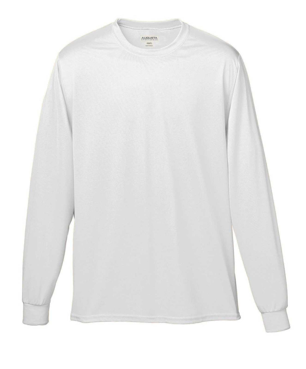 Augusta 788 Wicking Long Sleeve T-Shirt - White - HIT a Double