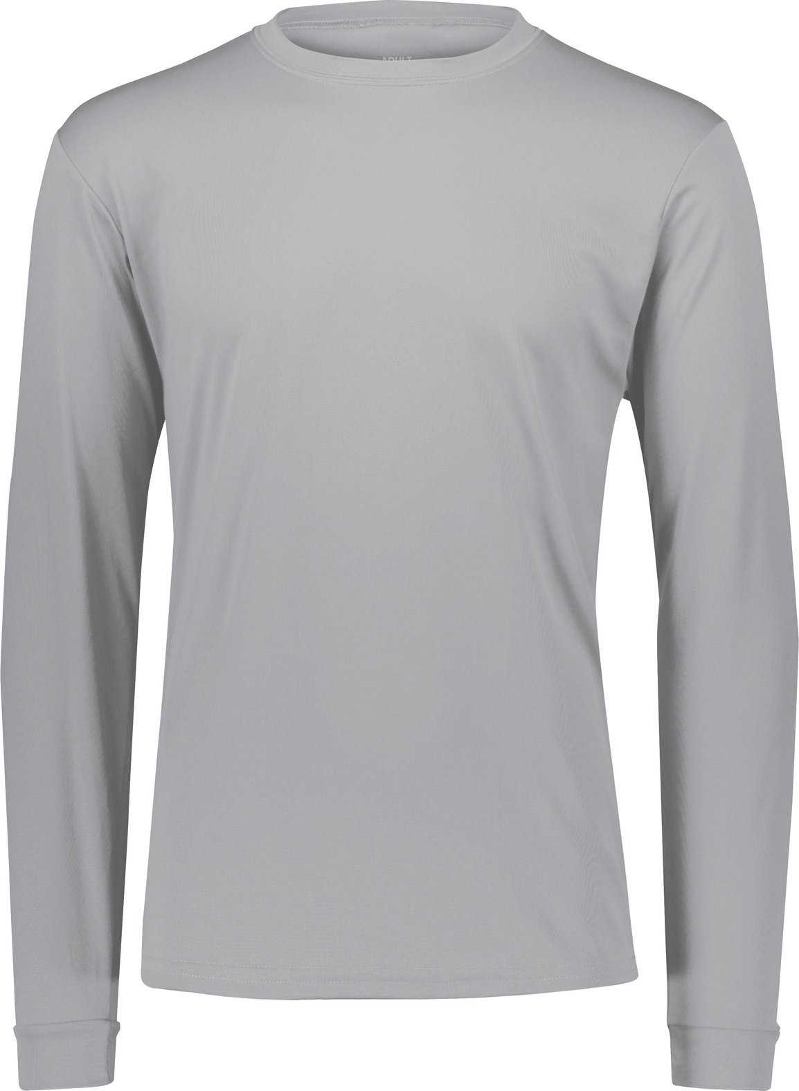 Augusta 789 Youth Wicking Long Sleeve T-Shirt - Silver - HIT a Double
