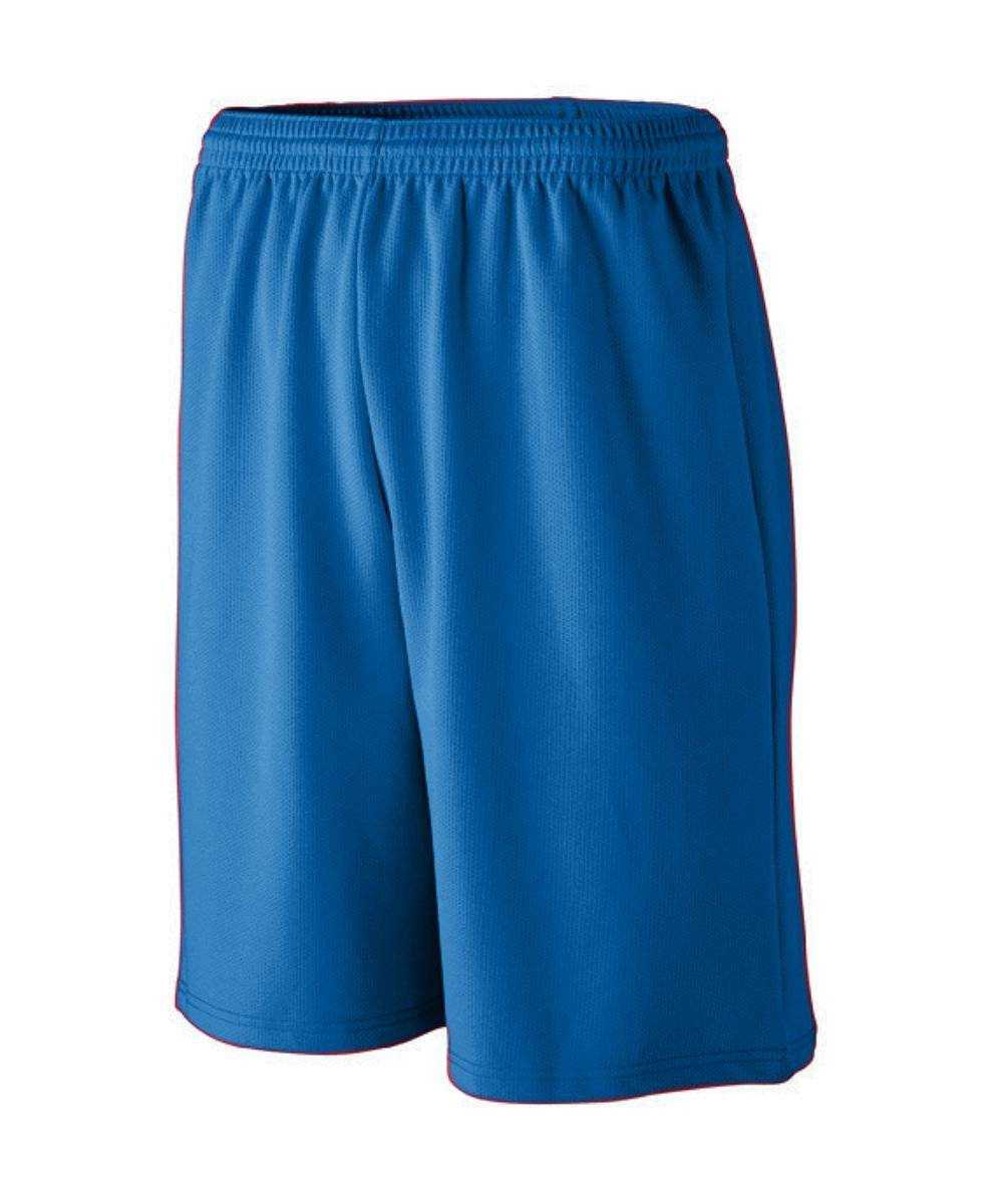 Augusta 802 Longer Length Wicking Mesh Athletic Short - Royal - HIT a Double