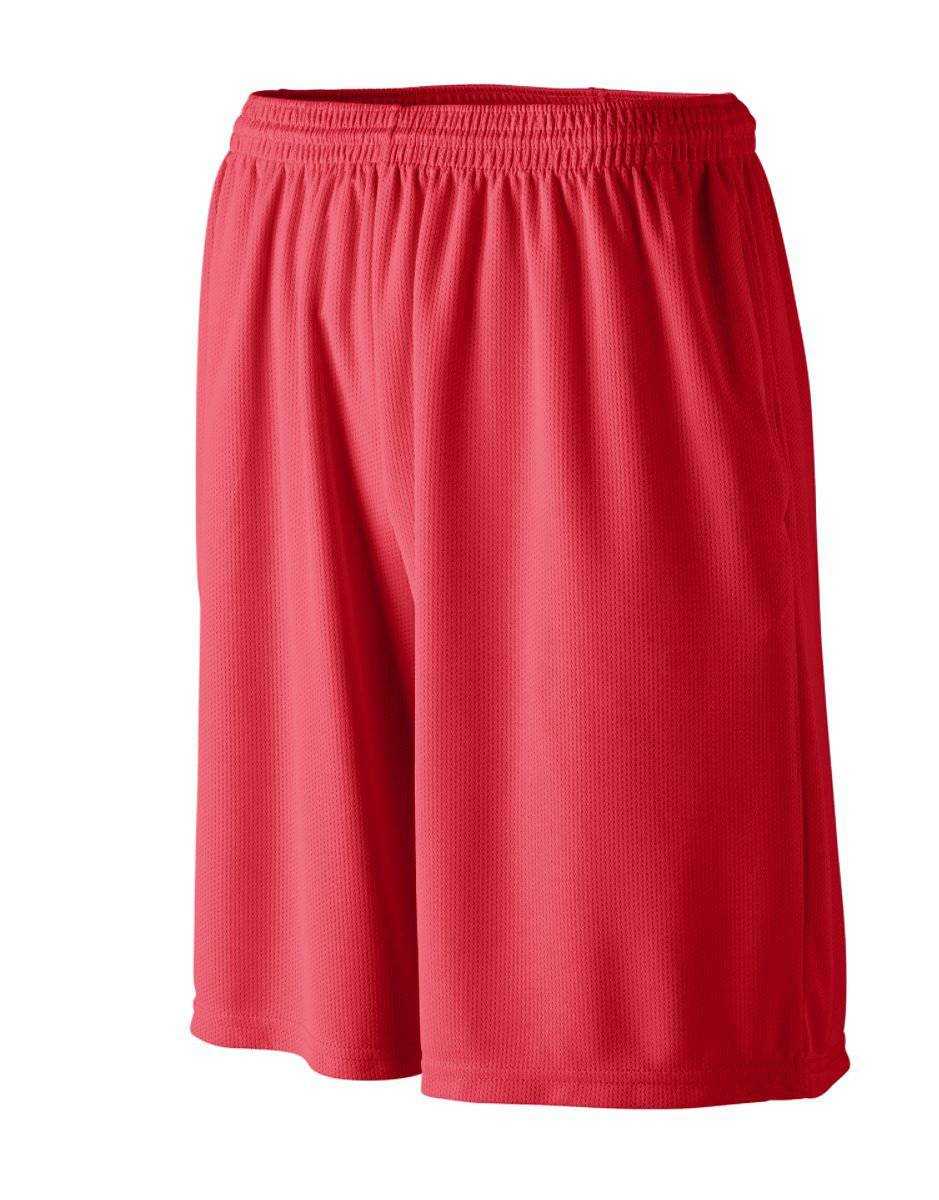 Augusta 814 Longer Length Wicking Short W/ Pockets - Youth - Red - HIT a Double