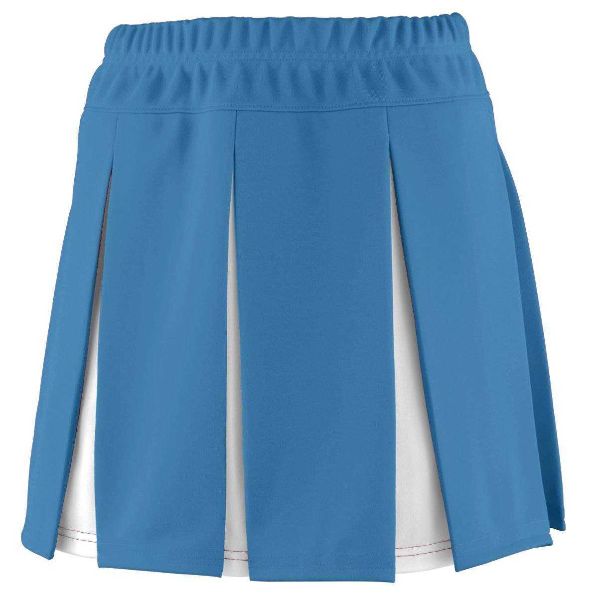 Augusta 9116 Girls Liberty Skirt - Columbia Blue White - HIT a Double