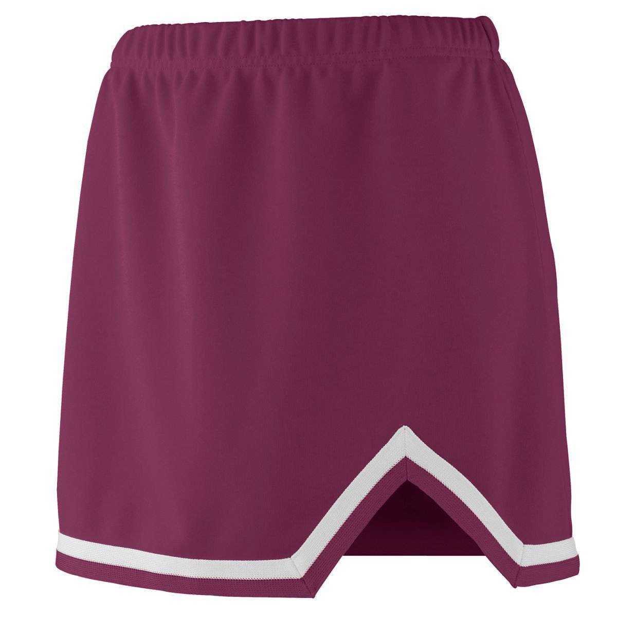 Augusta 9126 Girls Energy Skirt - Maroon White - HIT a Double