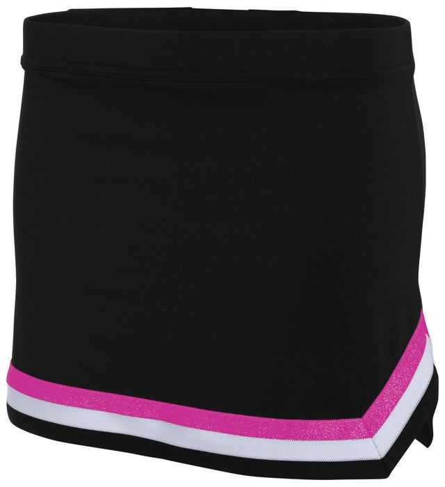 Augusta 9145 Ladies Pike Skirt - Black White Power Pink - HIT a Double