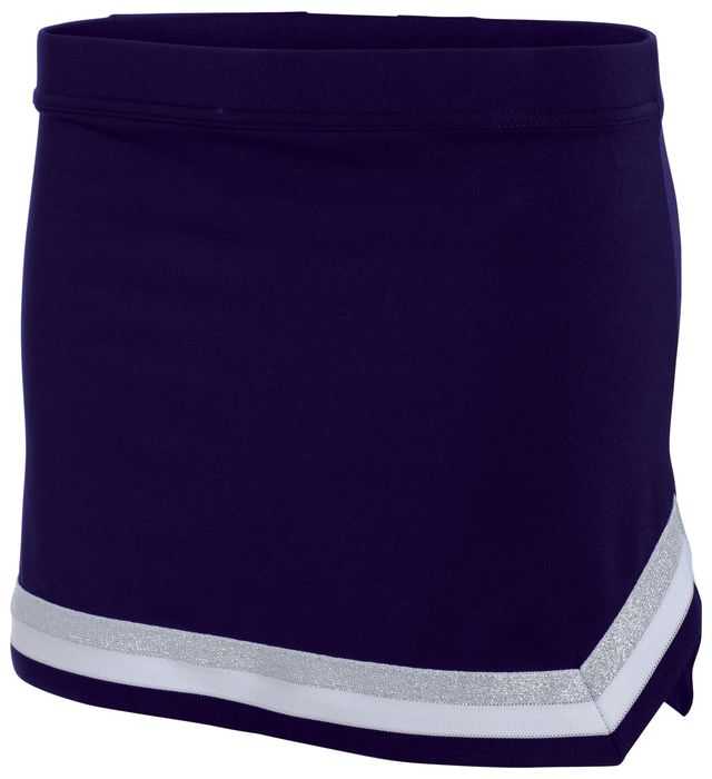 Augusta 9145 Ladies Pike Skirt - Purple White Metallic Silver - HIT a Double