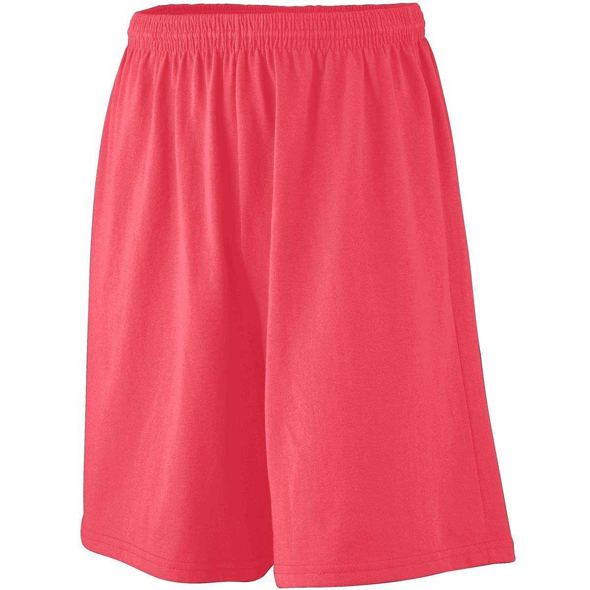 Augusta 916 Longer Length Jersey Short-Youth - Red - HIT a Double