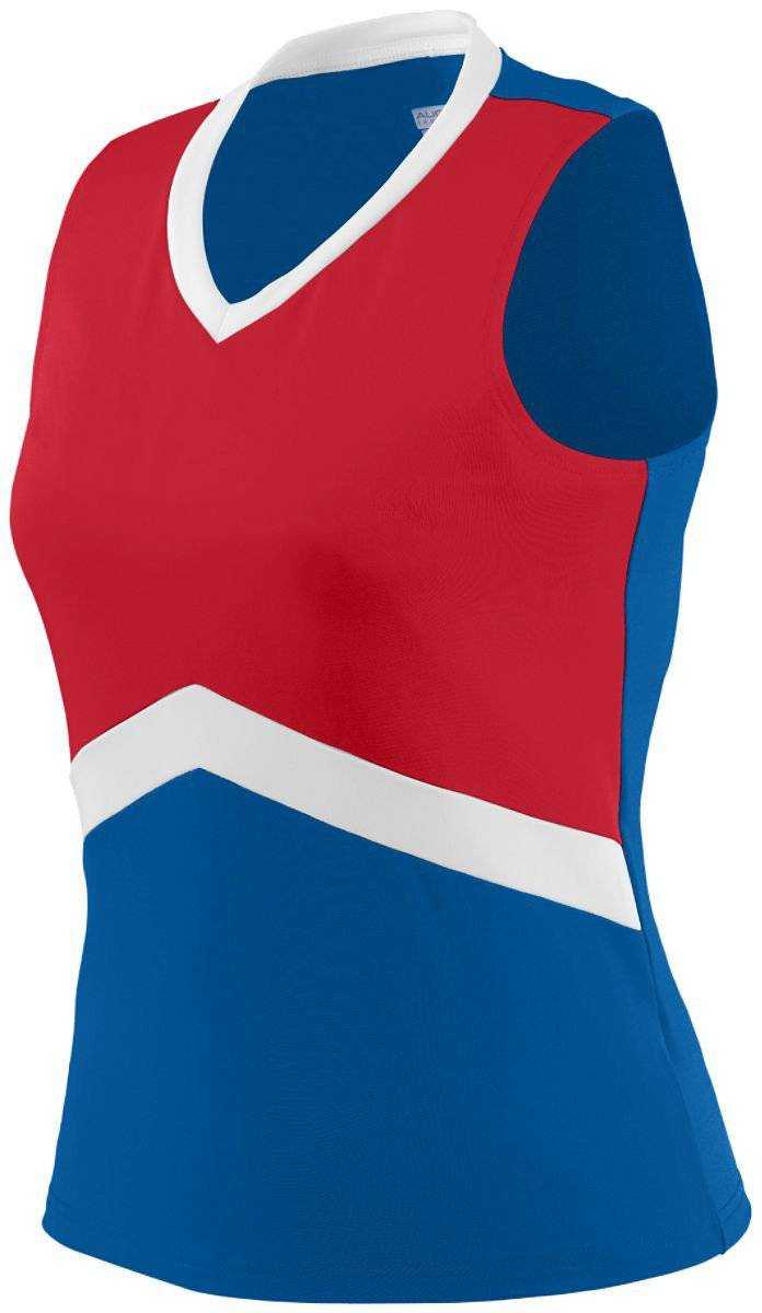 Augusta 9200 Ladies Cheerflex Shell - Royal Red White - HIT a Double