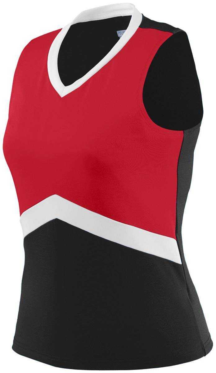 Augusta 9201 Girls Cheerflex Shell - Black Red White - HIT a Double