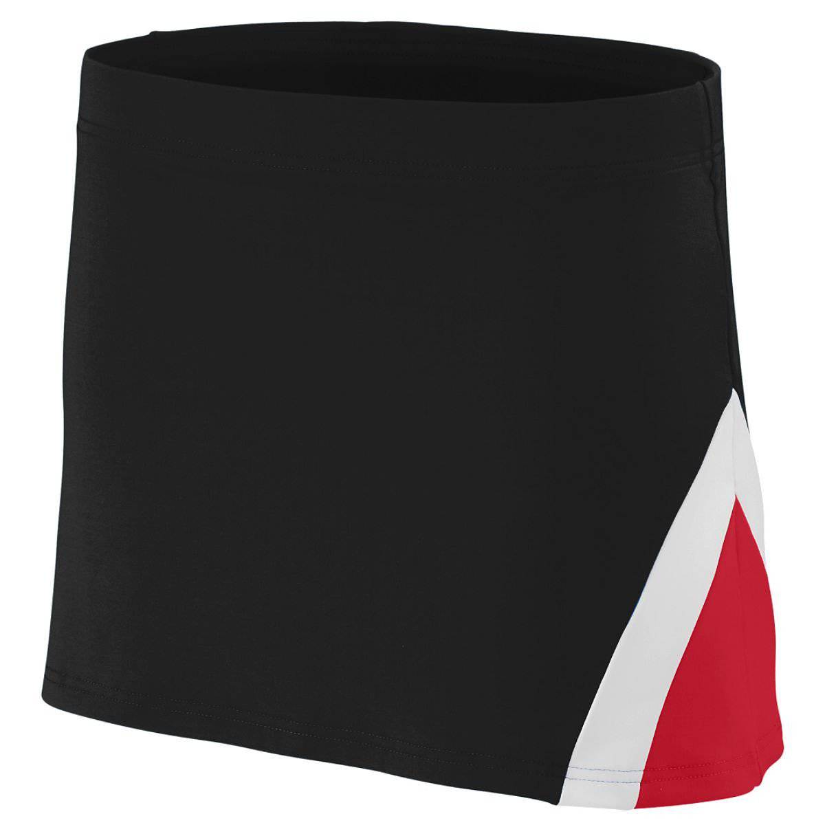 Augusta 9205 Ladies Cheerflex Skirt - Black Red White - HIT a Double