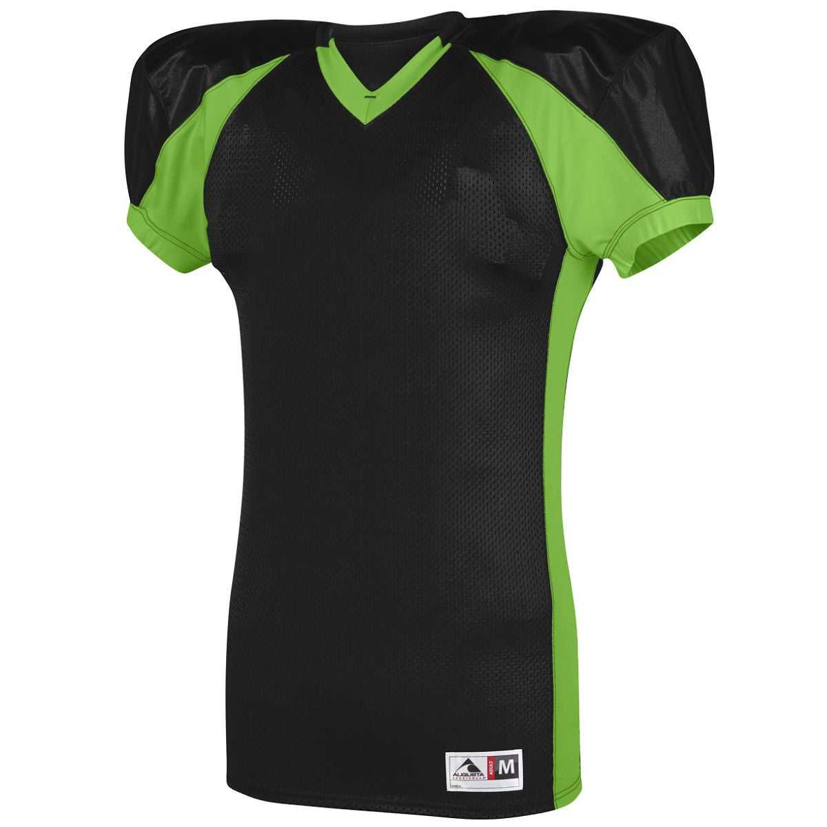 Augusta 9565 Snap Jersey - Black Lime - HIT a Double