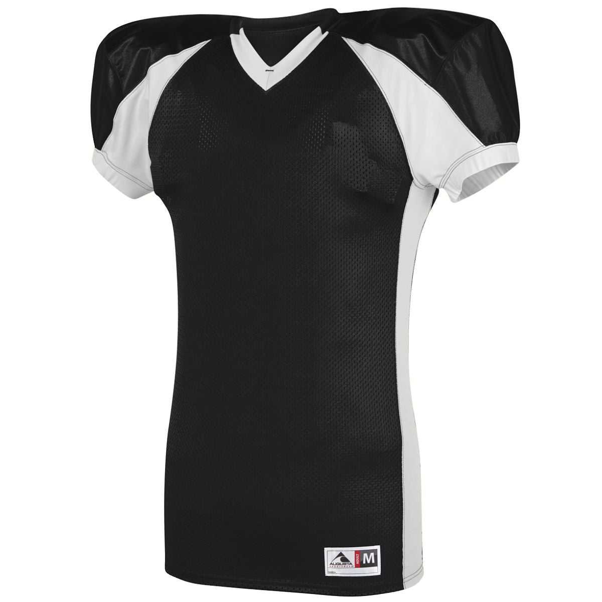Augusta 9565 Snap Jersey - Black White - HIT a Double