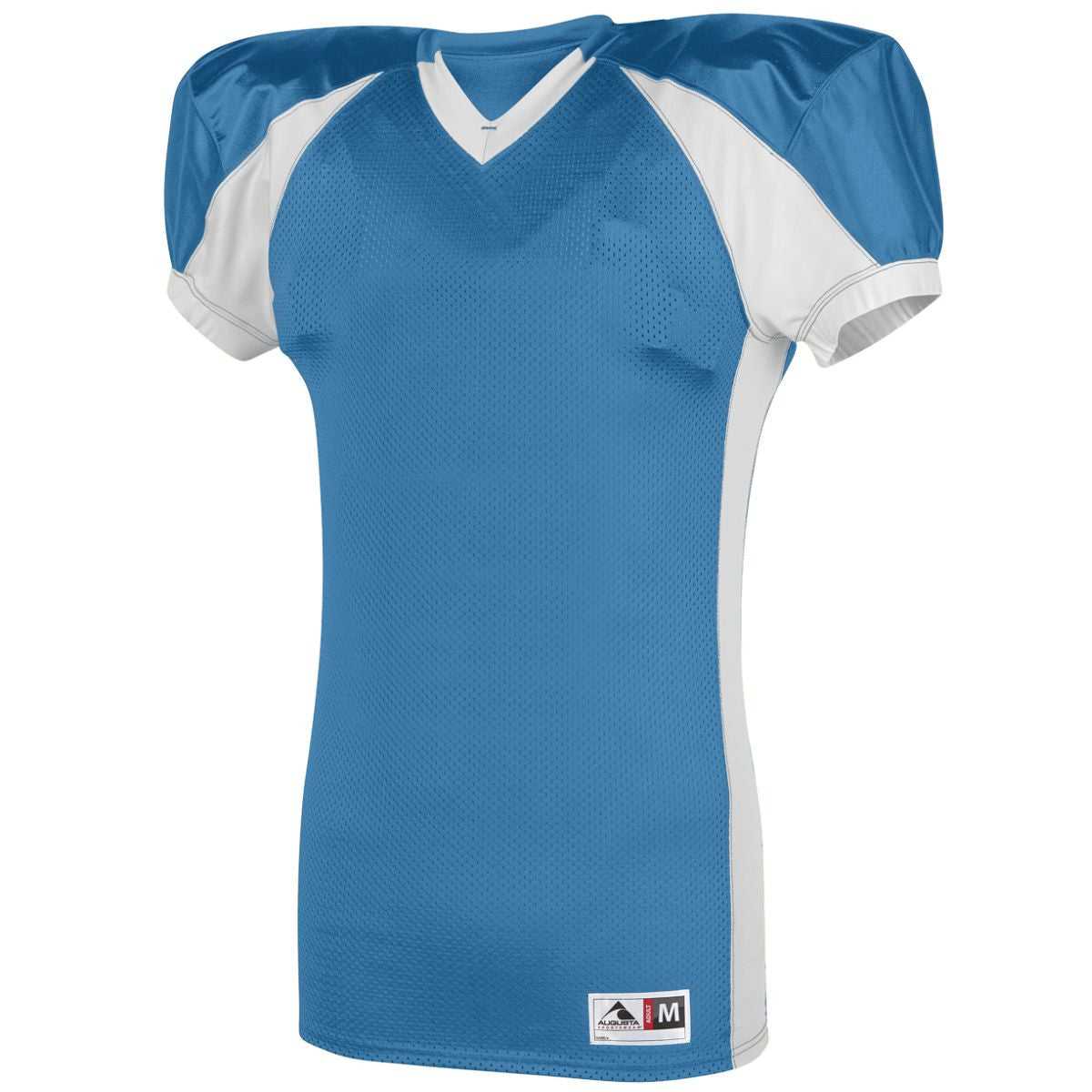 Augusta 9565 Snap Jersey - Columbia Blue White - HIT a Double