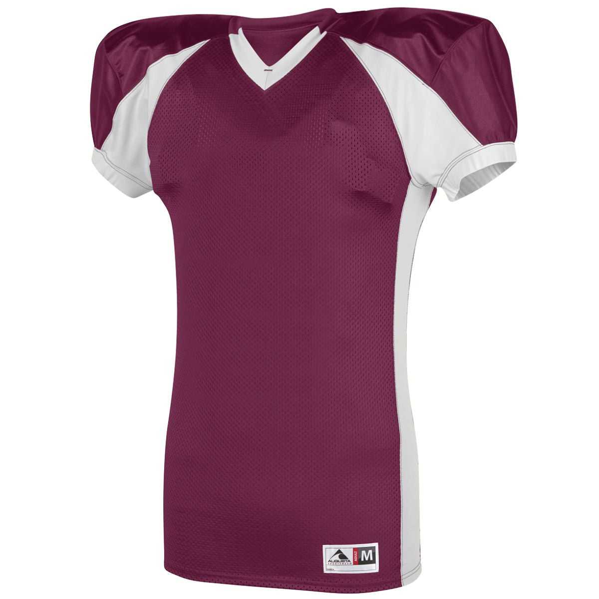 Augusta 9565 Snap Jersey - Maroon White - HIT a Double