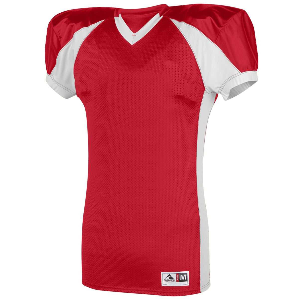 Augusta 9565 Snap Jersey - Red White - HIT a Double