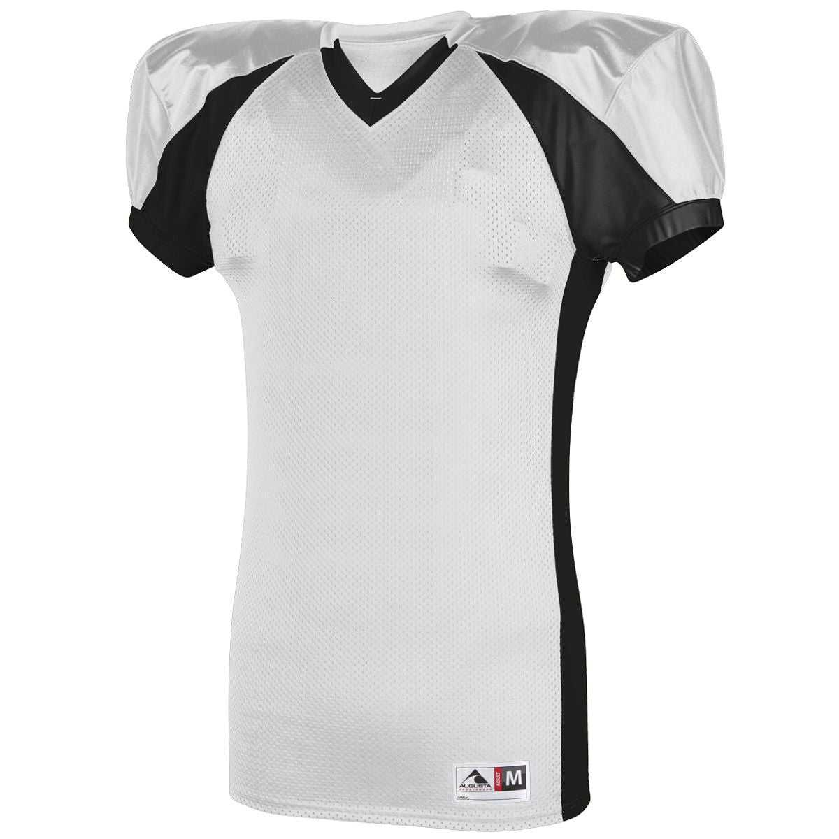 Augusta 9565 Snap Jersey - White Black - HIT a Double