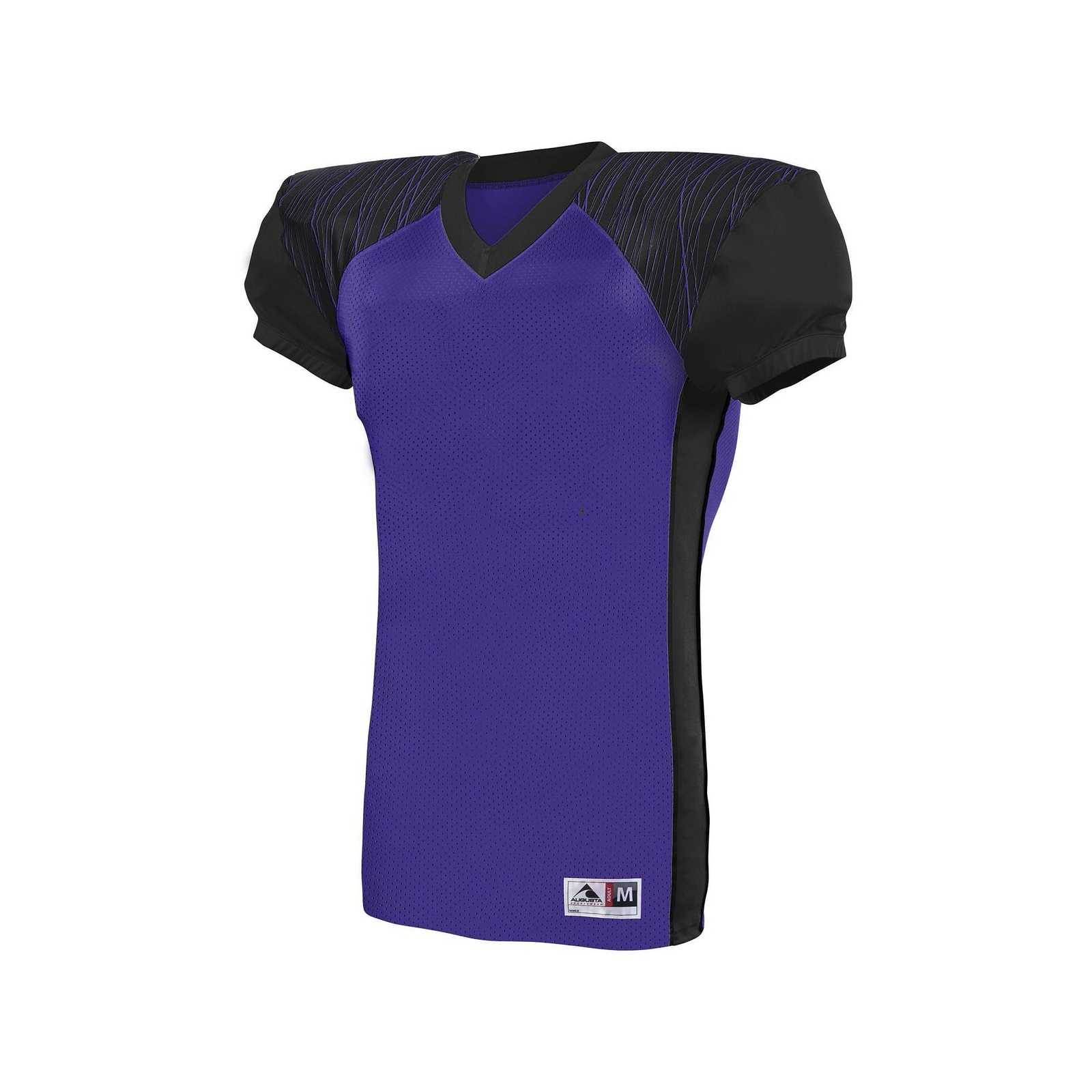 Augusta 9576 Youth Zone Play Jersey - Purple Black Purple Print - HIT a Double