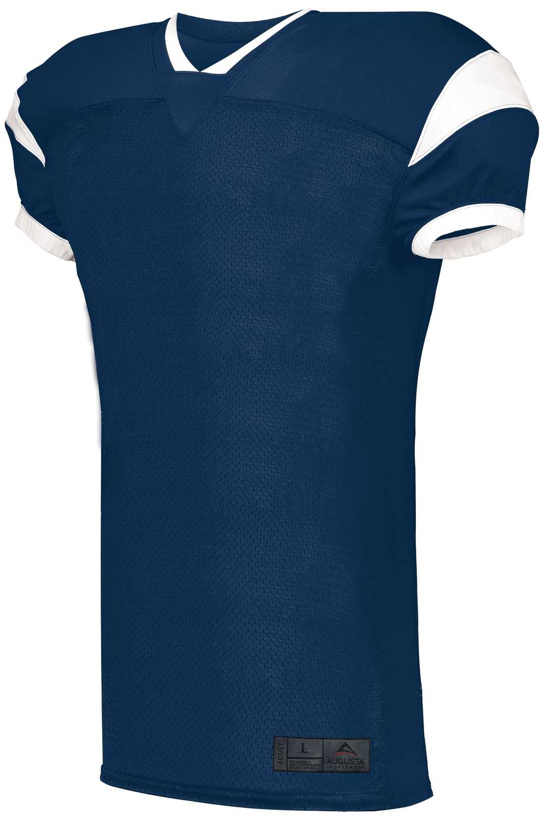 Augusta 9583 Youth Slant Football Jersey - Navy White - HIT a Double