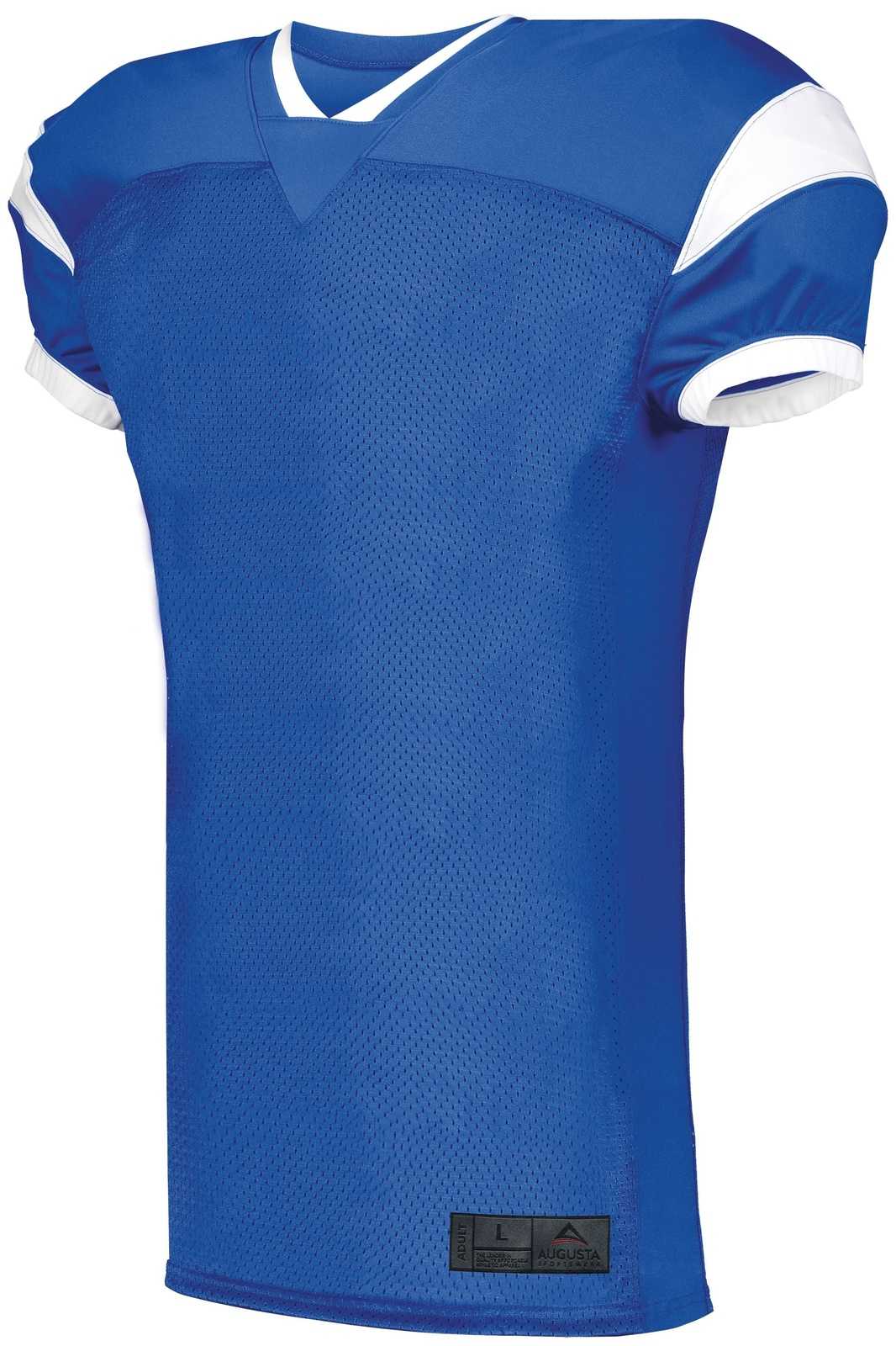 Augusta 9583 Youth Slant Football Jersey - Royal White - HIT a Double