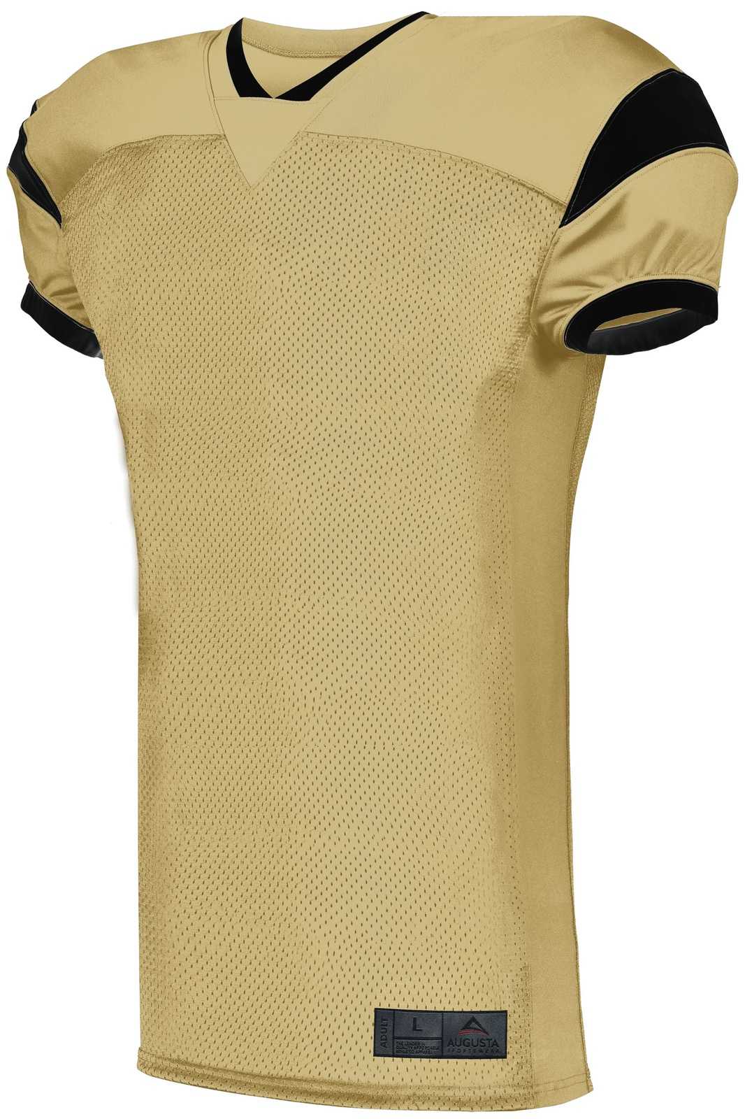 Augusta 9583 Youth Slant Football Jersey - Vegas Gold Black - HIT a Double