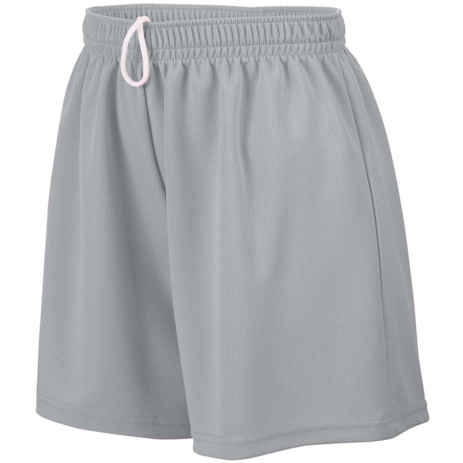 Augusta 961 Girls Wicking Mesh Short - Silver Grey - HIT a Double
