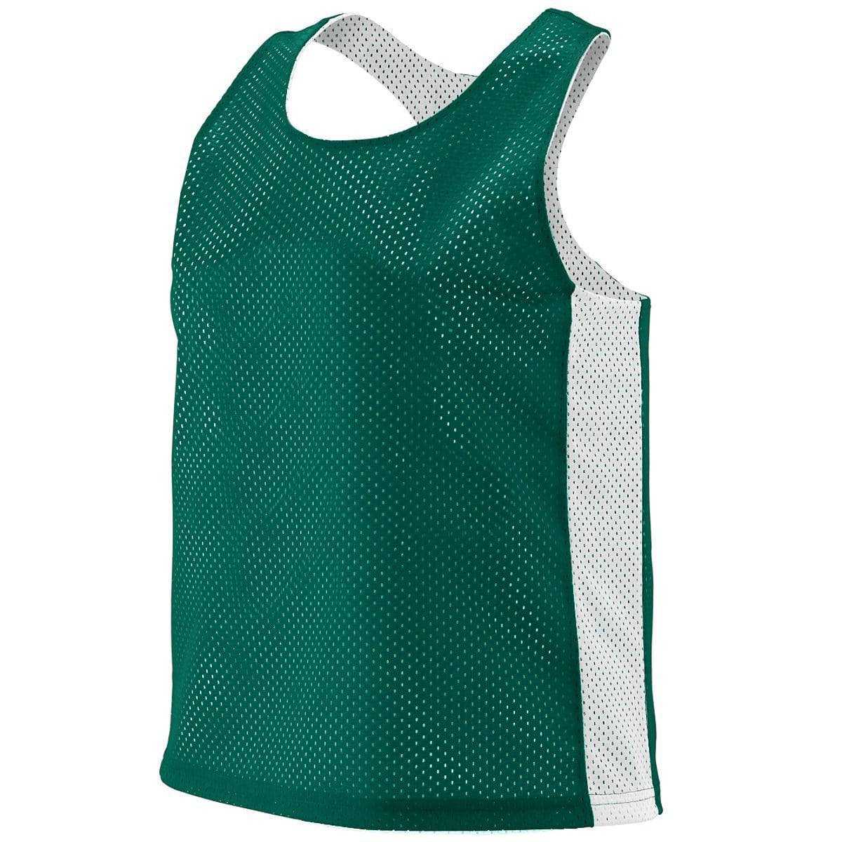 Augusta 968 Ladies Reversible Tricot Mesh Lacrosse Tank - Forest White - HIT a Double
