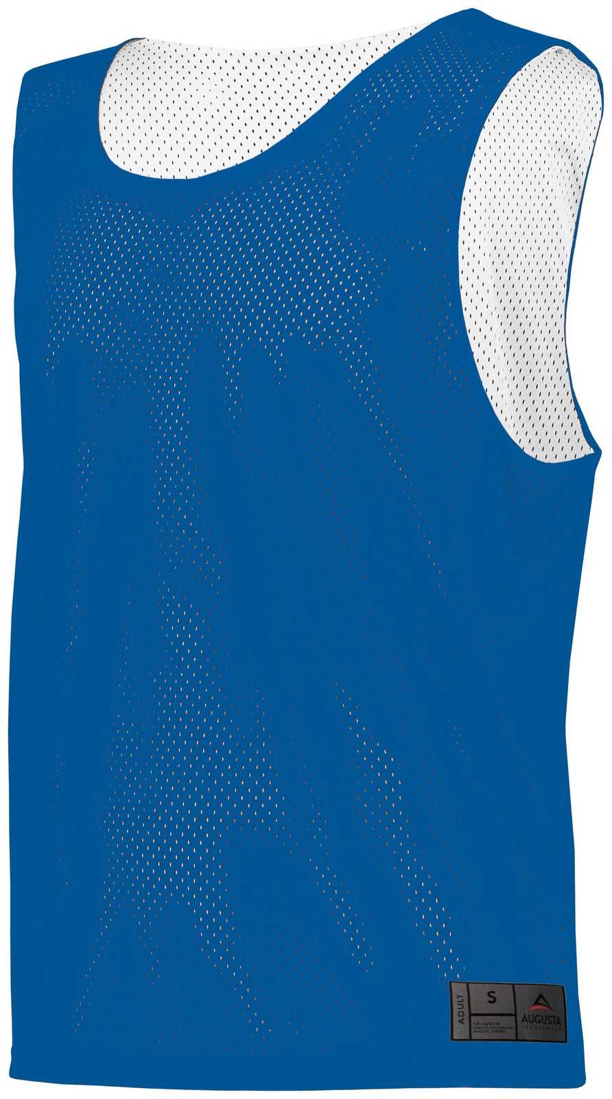 Augusta 9718 Youth Mesh Reversible Pinnie - Royal White - HIT a Double
