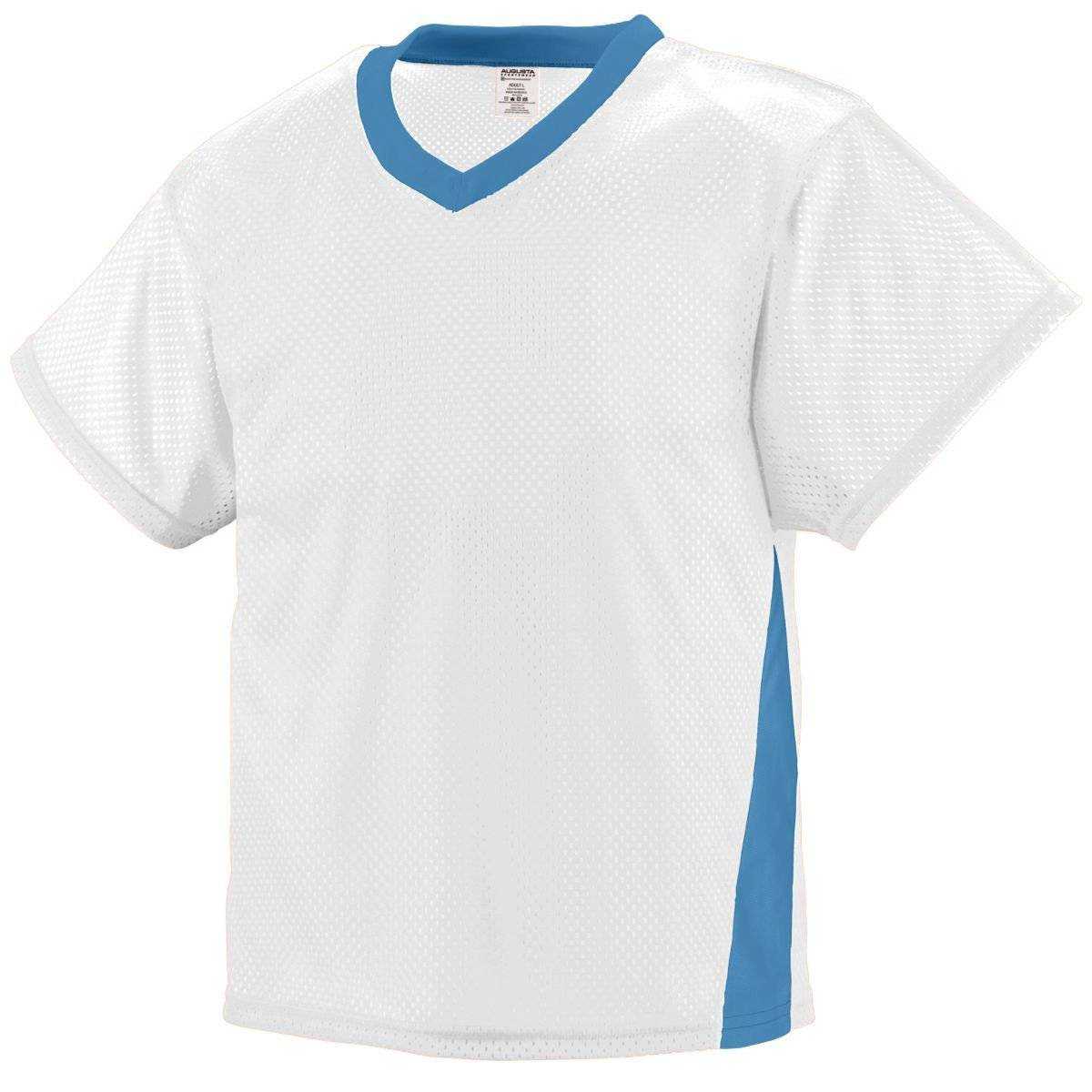 Augusta 9725 High Score Jersey - White Columbia Blue - HIT a Double