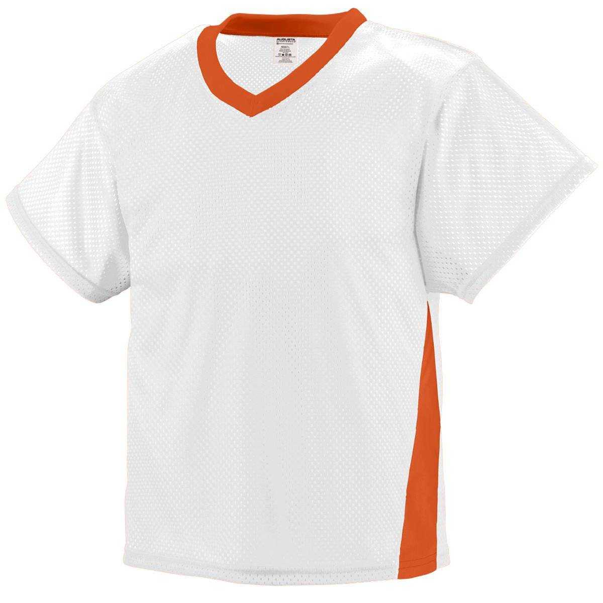 Augusta 9725 High Score Jersey - White Orange - HIT a Double